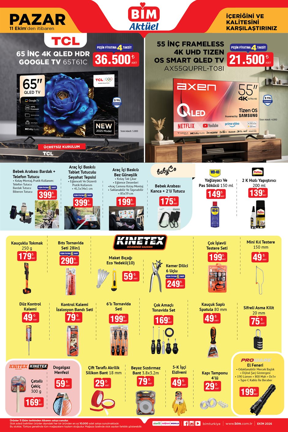 BİM 11 Ekim 2026 aktüel katalog sayfa 1