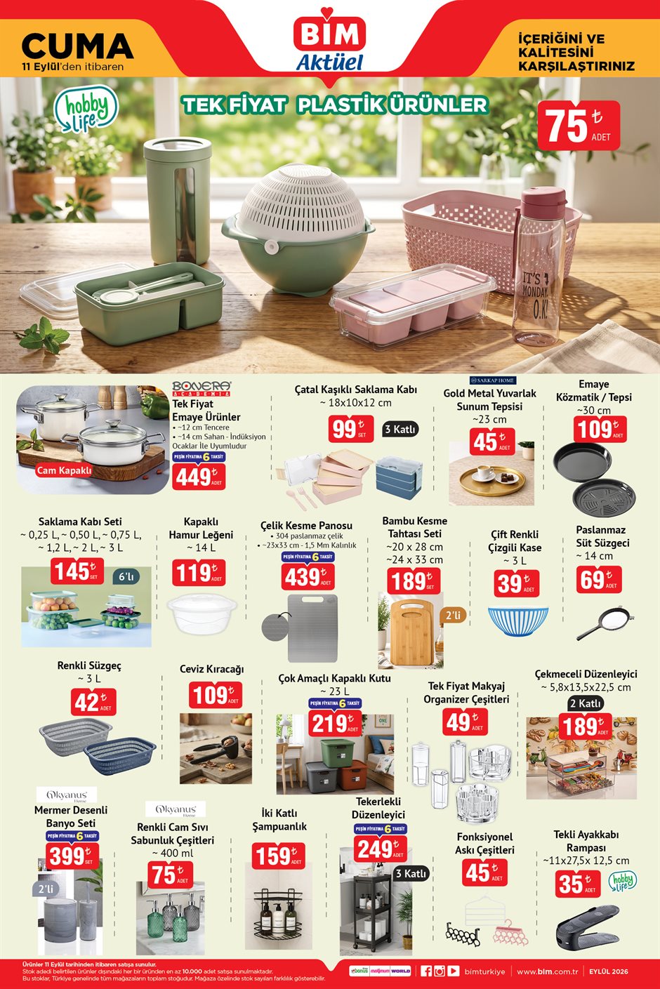 BİM 11 Eylül 2026 aktüel katalog sayfa 1