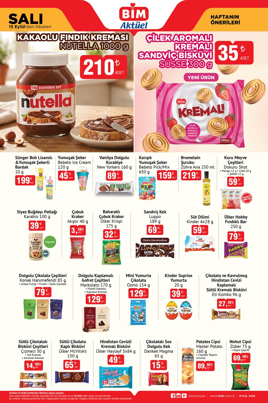 BİM 15 Eylül 2026 aktüel katalog sayfa 1