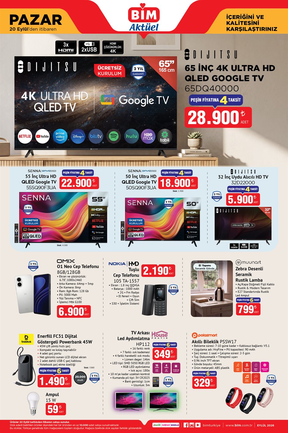 BİM 20 Eylül 2026 aktüel katalog sayfa 1