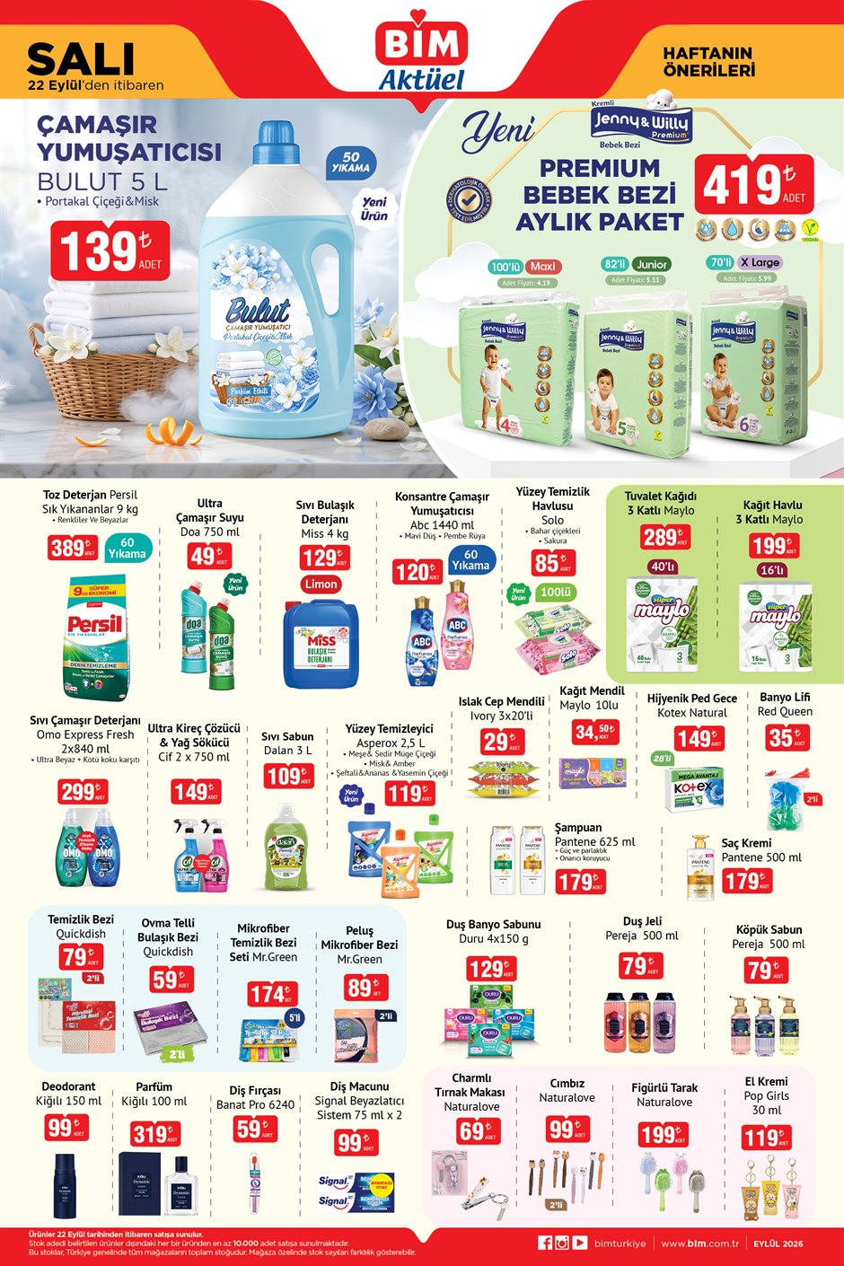 BİM 22 Eylül 2026 aktüel katalog sayfa 2