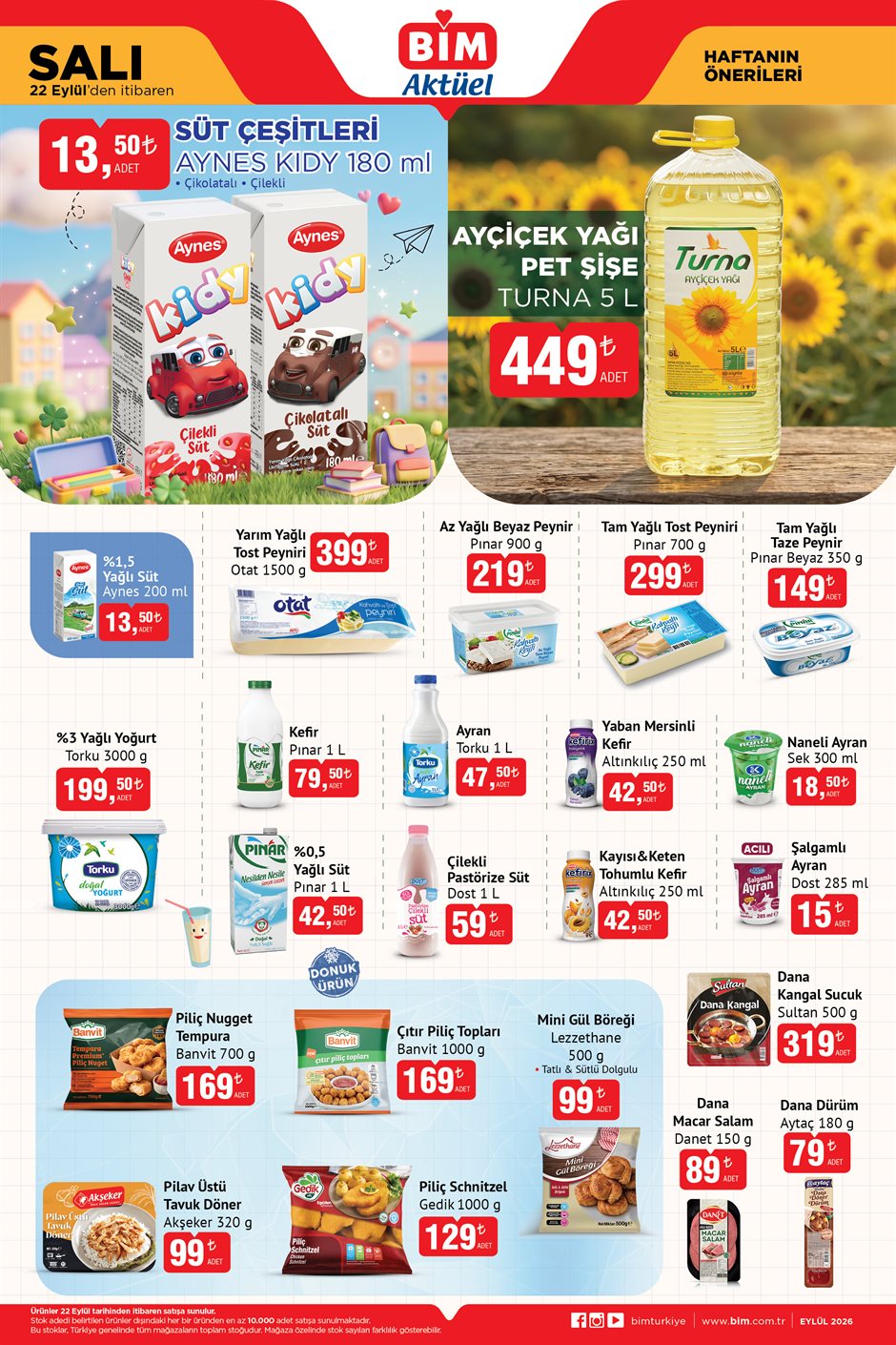 BİM 22 Eylül 2026 aktüel katalog sayfa 3
