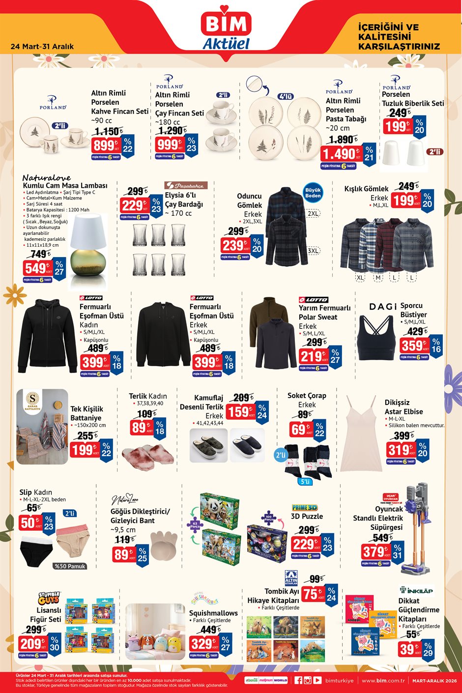 BİM 24 Mart 2026 aktüel katalog sayfa 1