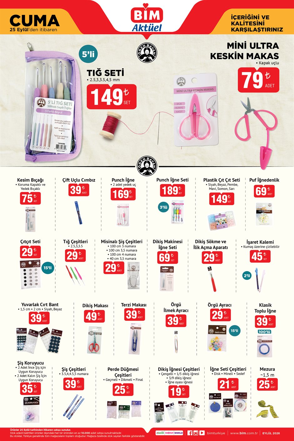 BİM 25 Eylül 2026 aktüel katalog sayfa 4