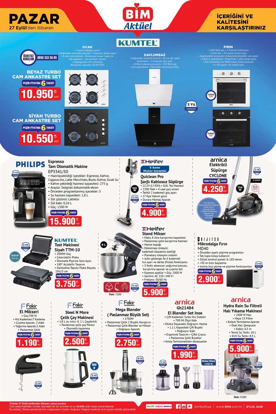 BİM 27 Eylül 2026 aktüel katalog sayfa 1