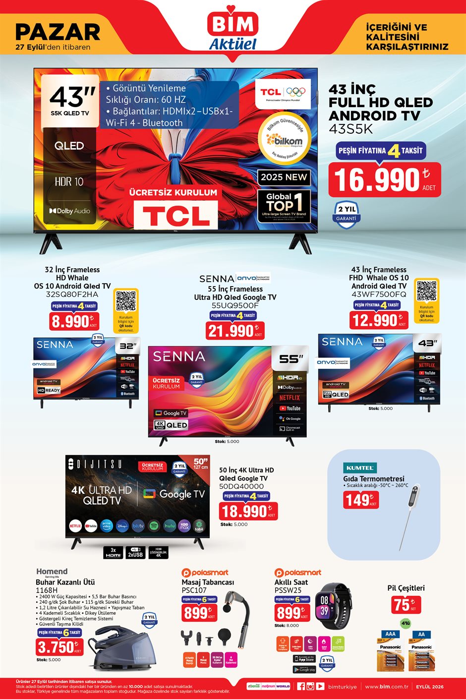 BİM 27 Eylül 2026 aktüel katalog sayfa 2