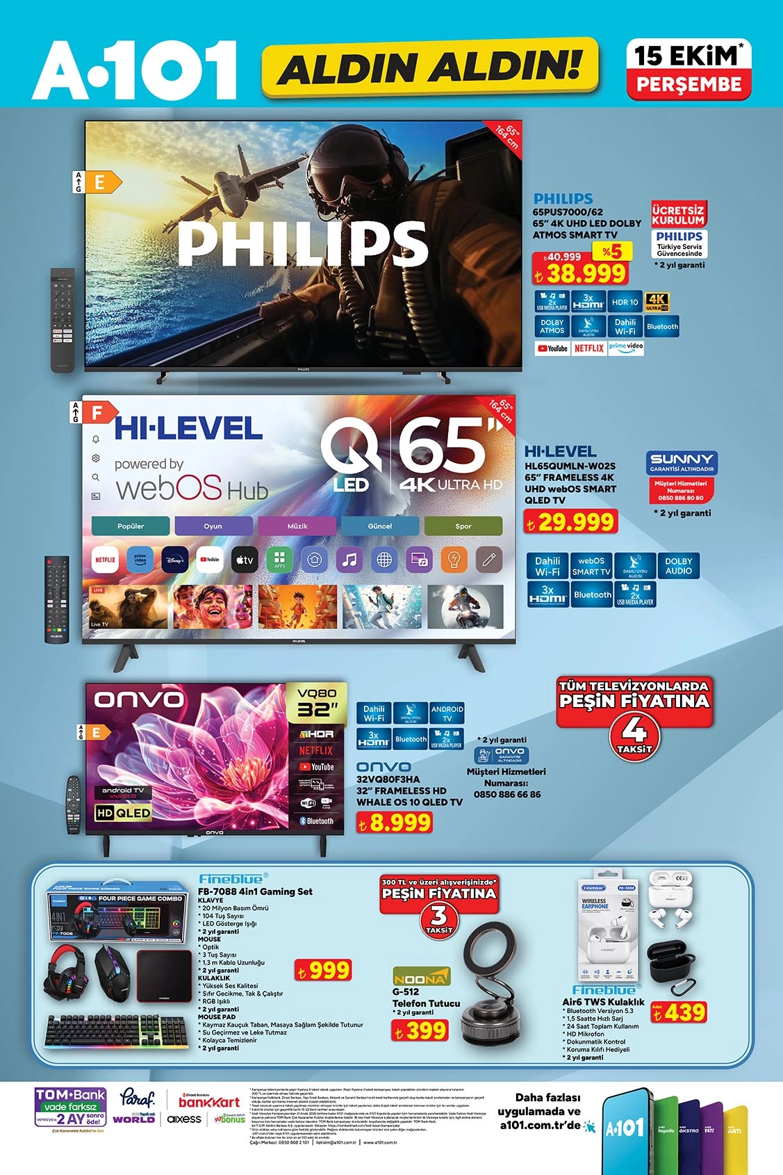 A101 15 Ekim 2026 aktüel katalog sayfa 3