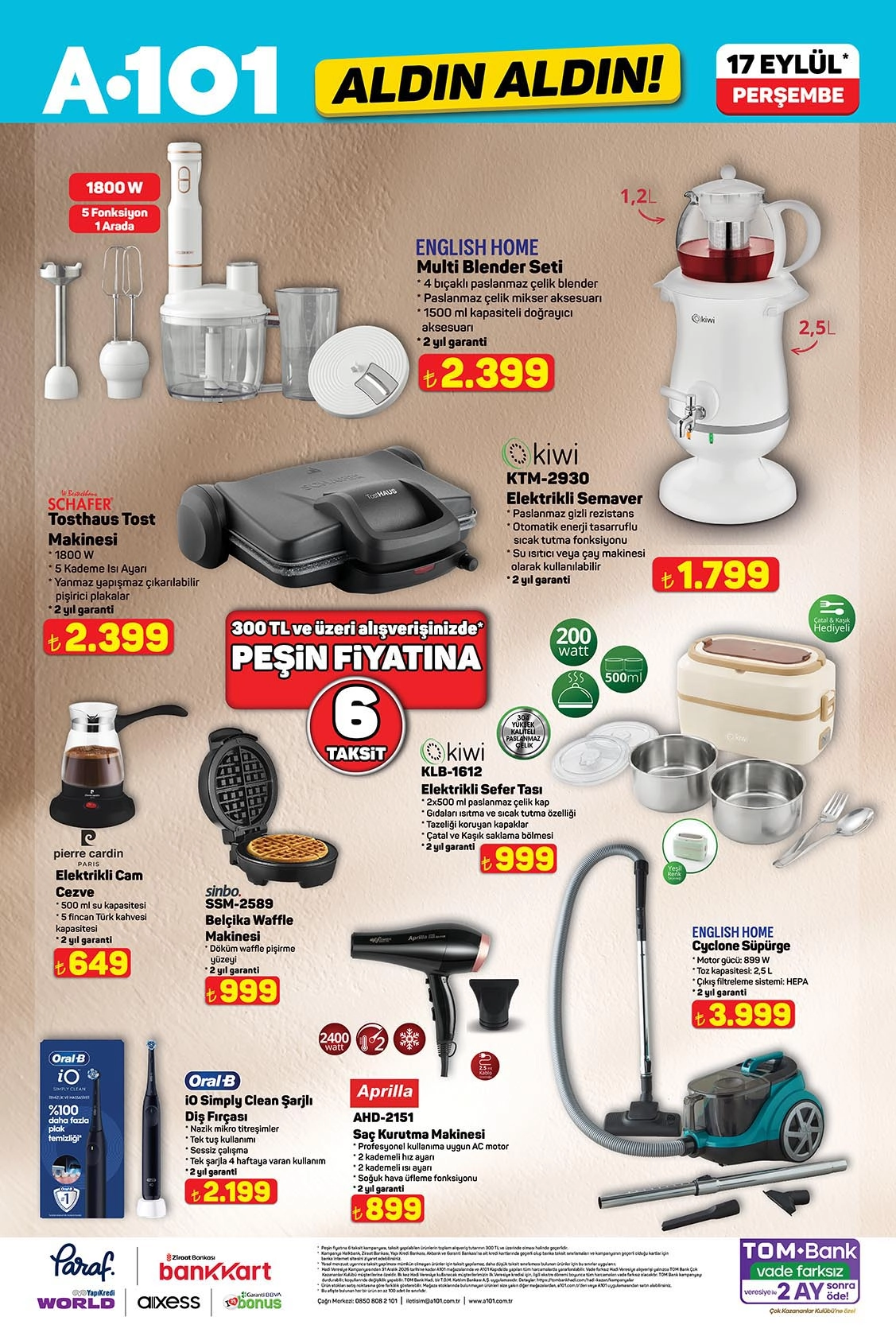 A101 17 Eylül 2026 aktüel katalog sayfa 9