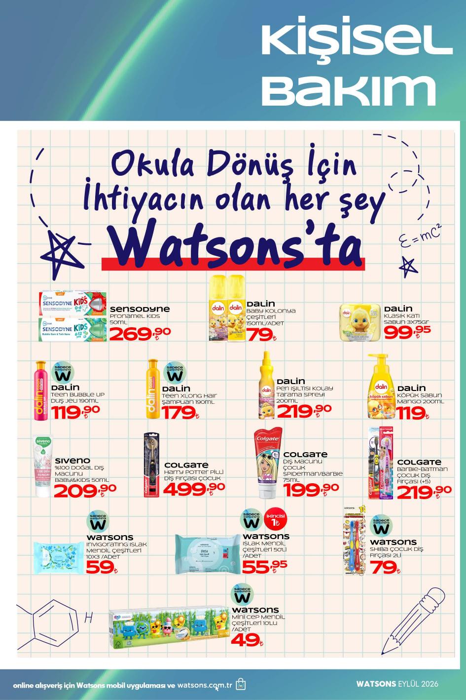 Watsons 1 Eylül 2026 aktüel katalog sayfa 37