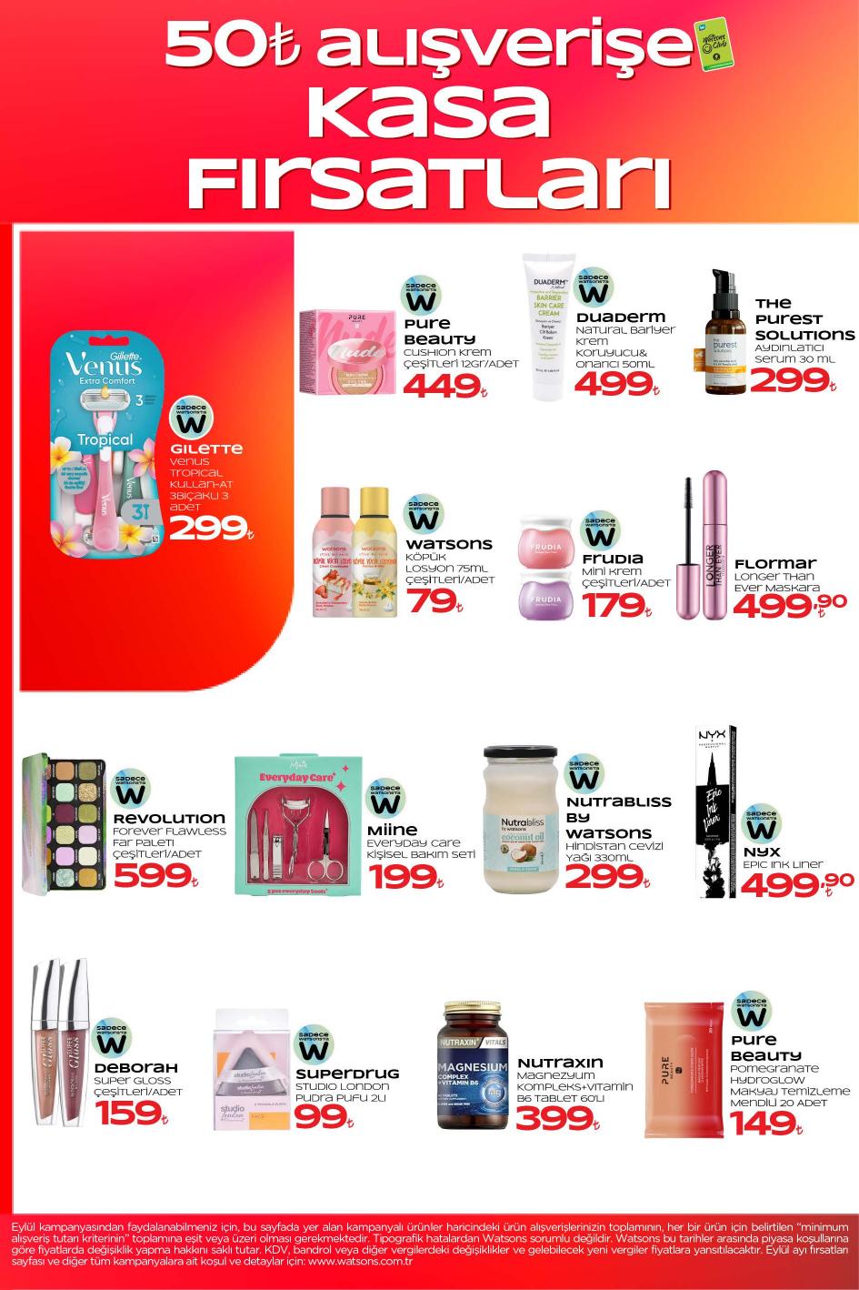 Watsons 1 Eylül 2026 aktüel katalog sayfa 8